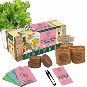 Garden Republic Cocktail Garnish Grow Kit Herb Garden Gift DIY Mixology